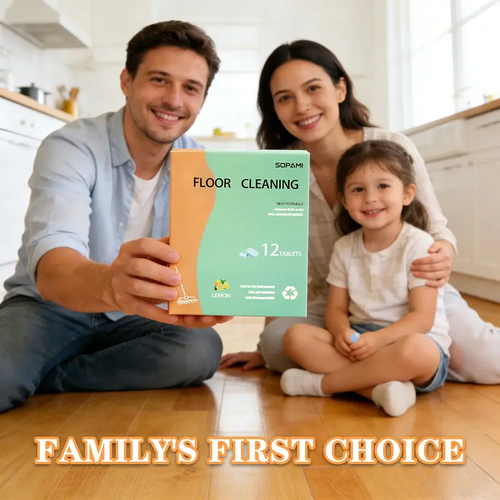 Floor Cleaning Tablets - Safe for Wood Tile Marble Quick Dry No Residue 24 Tablets Lemon Scent