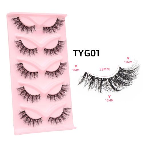 3D Faux Mink Cruelty-Free Glossy False Eyelashes Wholesale Dramatic Wispy Eyelash Extensions Handmade Reusable Natural Fake