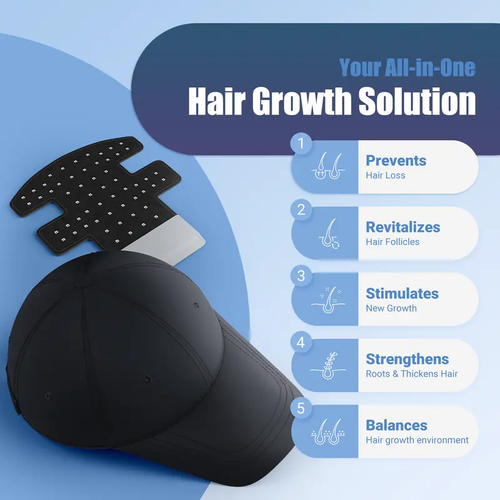 Therapy Hat - Hair Growth with Targeted Red Light Wavelengths, Lightweight & Comfortable Design for Enhanced Hair Health
