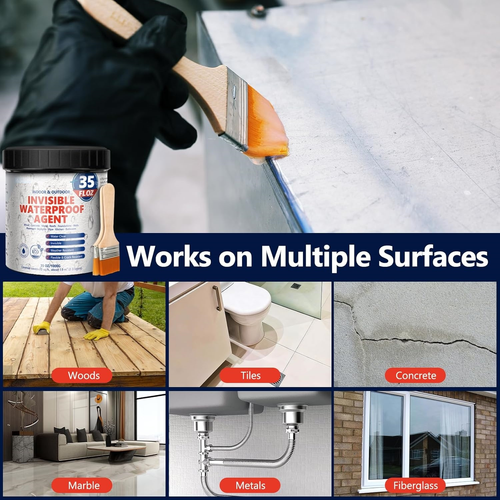 Transparent Waterproof Acrylic Sealant 35 Oz Eco-Friendly Roof Repair for Walls Windows Bathrooms Kitchens Indoor Outdoor Use