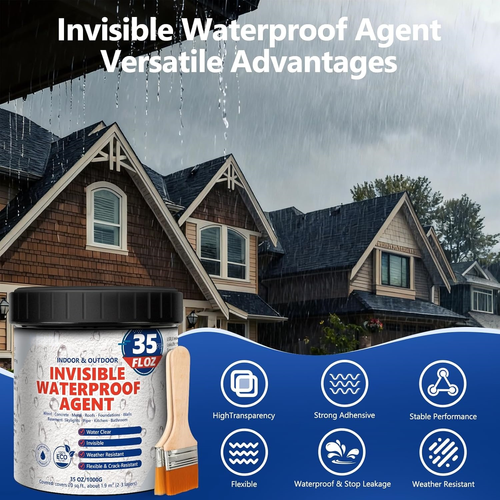 Transparent Waterproof Acrylic Sealant 35 Oz Eco-Friendly Roof Repair for Walls Windows Bathrooms Kitchens Indoor Outdoor Use