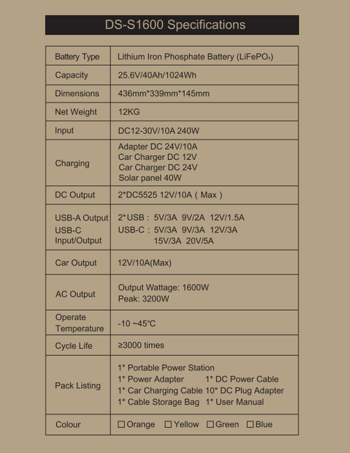 Solar Mobile Portable High Power 1600W Lithium Ion Foldable Waterproof Outdoor Camping Power Supply with Energy Storage