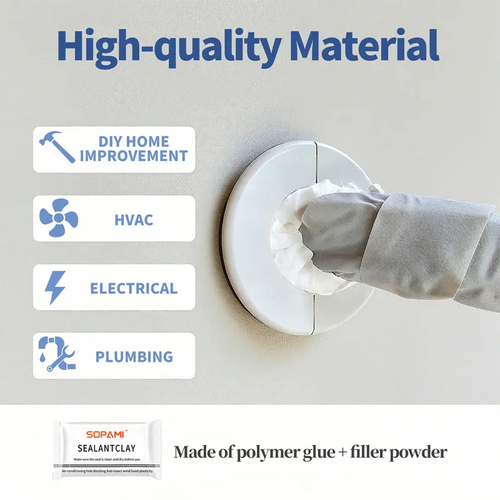 20PCS Eco-Friendly Sticky Sealant Clay, Quick Curing & Strong Adhesion, Waterproof Oil-Resistant Pest Control Sealant for Air Conditioner Holes Wall Cracks Pipes