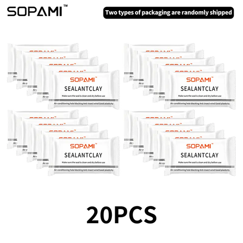 20PCS Eco-Friendly Sticky Sealant Clay, Quick Curing & Strong Adhesion, Waterproof Oil-Resistant Pest Control Sealant for Air Conditioner Holes Wall Cracks Pipes