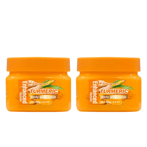 Turmeric Nourishing Scrub - Infused with natural turmeric extract and moisturizing ingredients. Gently exfoliates while deeply hydrating the skin, leaving it smooth, supple, and radiant.