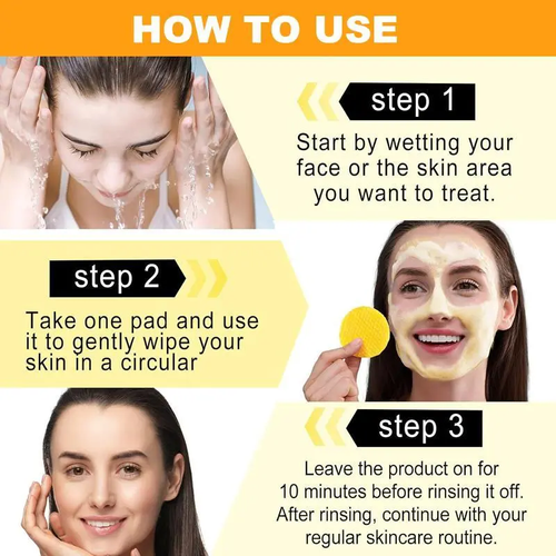 Turmeric & Kojic Acid Cleansing Pads - 20pcs Normal Skin Gentle Facial Cleanser Pads, Deep Clean, Soft Texture, Multi-Pack Skincare for Comfortable Use