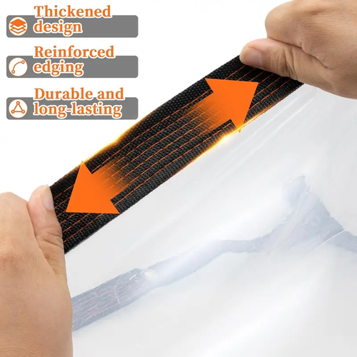 10×13FT Clear Waterproof PE Tarp, Transparent Outdoor Cover with Metal Grommets, Protective Tarp for Patio, Greenhouse, Porch, Garden and Outdoor Use