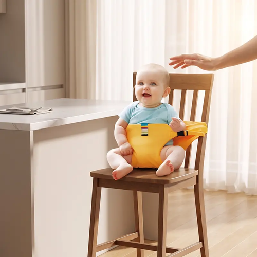 Portable Adjustable Baby High Chair Harness Strap, Universal Dining Chair Seat Belt for Toddler Dining Out & Travel Use