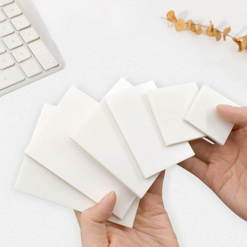 Transparent Sticky Notes Self-Stick Note Pads Waterproof Memo Pad Scratch Pad, 150-Sheets Pack (Clear, 3 Different Sizes)