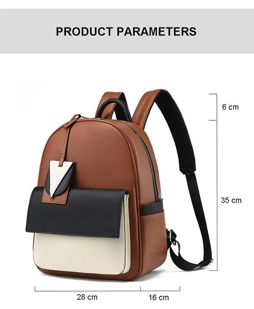 Large-capacity, multi-compartment waterproof leather backpack