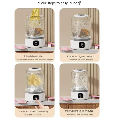 Mini Portable Washing Machine（Guaranteed quality, safe to use.）