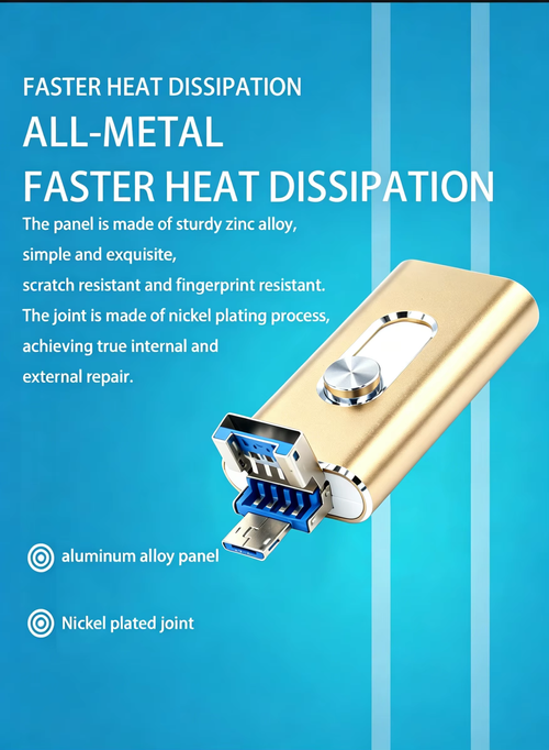 Three-in-One USB Flash Drive with Large Capacity of 32G, Suitable for Both Mobile Phones and Computers