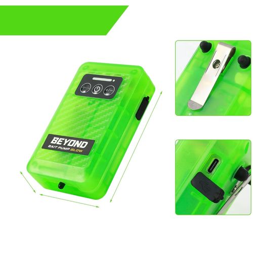 Rechargeable Aerator - Portable Glow in The Dark Bubbler 4 Speed ​​Portable Live Bait Aerator with XL Air Stone Water-Resistant, Keeps Your Bait Alive Longer