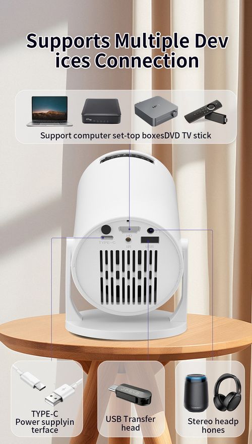 HY200 Portable Mini Smart Home Projector (1080P HD )