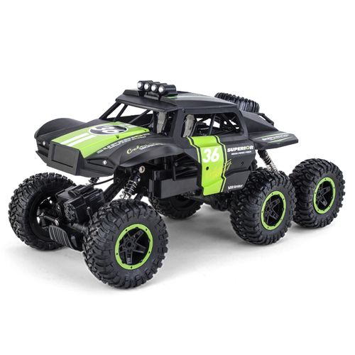 All-Terrain Alloy RC Rock Crawler with Lights and Mist Spray – Kids' Stunt & Climbing Toy