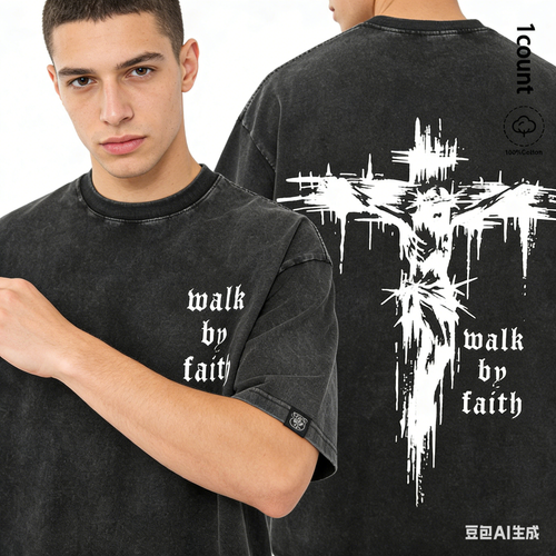 Cross-shaped short-sleeved shirt