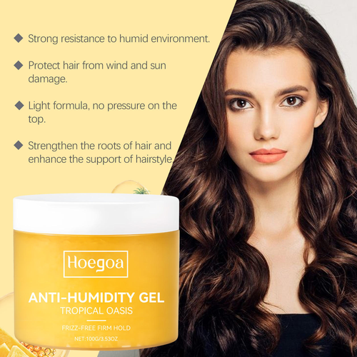 Anti-Humidity Frizz Fighting Hair Gel 8.8 oz | Firm Hold - For All Hair Types Curly, Coils and Wavy Hair - Alcohol Free - MICHE Beauty