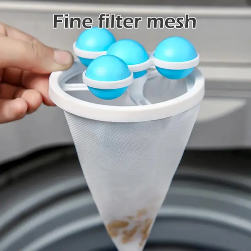 Reusable Washing Machine Hair Filter Bag | Magic Pet Hair Catcher & Lint Remover | Durable Laundry Essential for Clogged Drains
