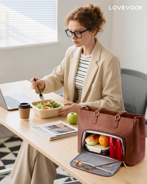 Large capacity layered handbag