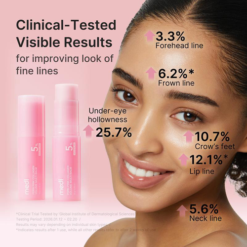 Pink Collagen Volume Multi Balm | All In One Volufiline, PDRN, NAD Stick for Youthful-Looking, Helping Look of Fine Lines, Firming Care, Anti-Aging Care | For Under-Eyes, Neck, Forehead, Smile Lines, Lip Care | Korean Skincare