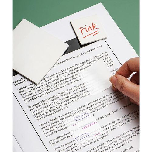 Transparent Sticky Notes Self-Stick Note Pads Waterproof Memo Pad Scratch Pad, 150-Sheets Pack (Clear, 3 Different Sizes)