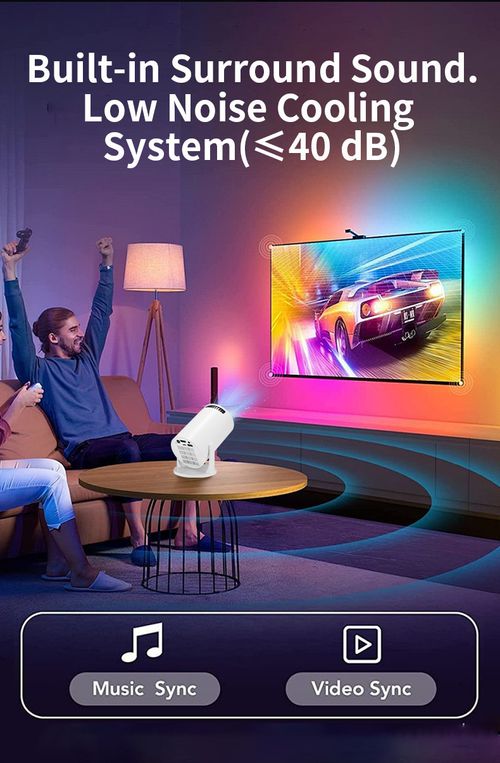 HY200 Portable Mini Smart Home Projector (1080P HD )