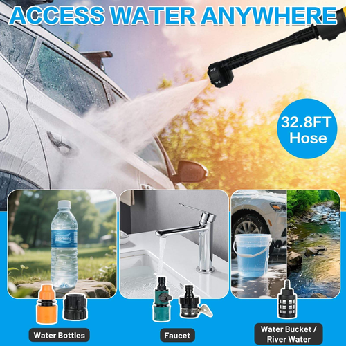 Cordless Pressure Washer Portable Cordless High-Pressure Electric Car Washer Wireless Water Gun Cleaning Machine Car Washer