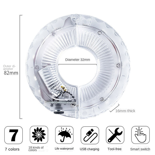 Newest USB Rechargeable Waterproof LED Colorful Bicycle Cycling Wheel Light