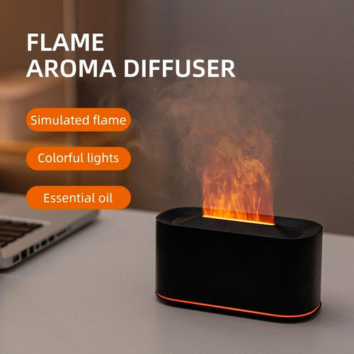 New Creative Simulation Colorful Flame Aromatherapy Machine Home Desktop Automatic USB Fragrance air Humidifier
