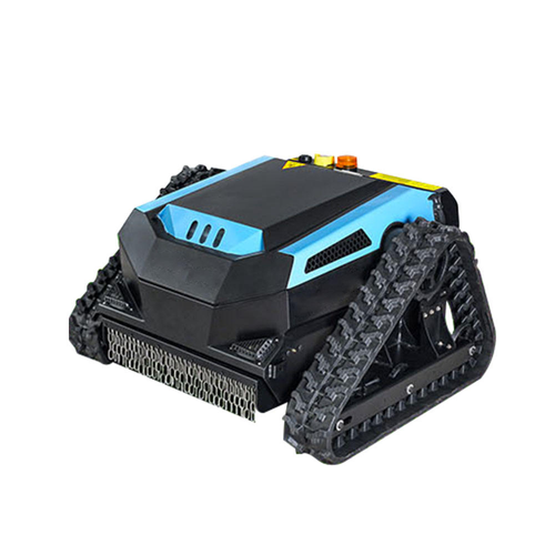 New Design Manufacturer Agriculture Remote Control Self Propelled Rubber Crawler Lawn Mower