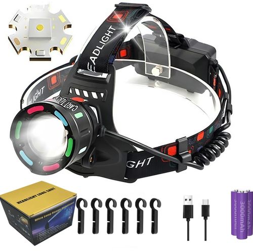 Super Bright Rechargeable LED Headlamp - Zoomable