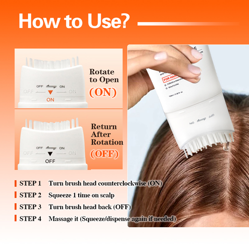Korean ADVANCED SCALP CARE Prevents Hair Loss and Promotes Hair Growth Hair Care Serum Brush for Hair Scalp Care