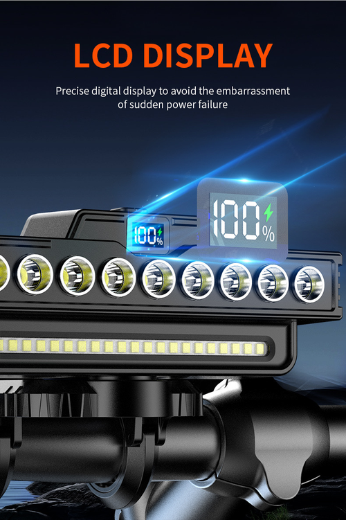 Detachable 900 Lumen Bicycle Light High Brightness Night Riding with Horn Mountain Bike Charging Strong Bicycle Light