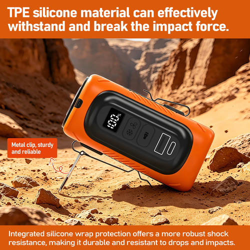 3-in-1 Waist-Mounted Power Bank, Light, and Fan