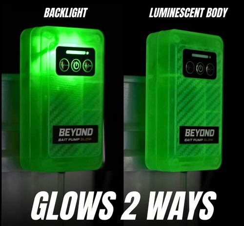 Rechargeable Aerator - Portable Glow in The Dark Bubbler 4 Speed ​​Portable Live Bait Aerator with XL Air Stone Water-Resistant, Keeps Your Bait Alive Longer