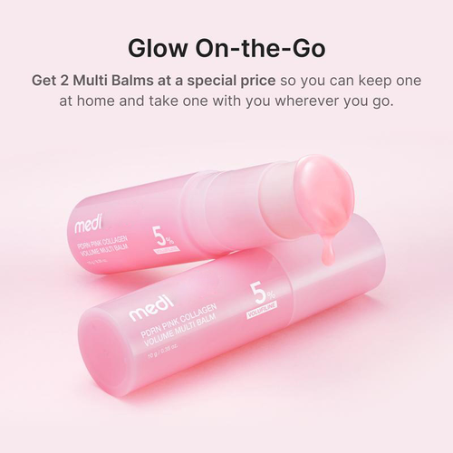 Pink Collagen Volume Multi Balm | All In One Volufiline, PDRN, NAD Stick for Youthful-Looking, Helping Look of Fine Lines, Firming Care, Anti-Aging Care | For Under-Eyes, Neck, Forehead, Smile Lines, Lip Care | Korean Skincare
