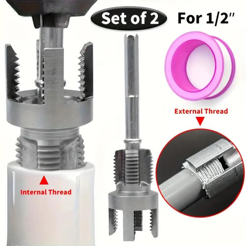 Pipe Threader Set, Integrated Internal and External Thread Pipe