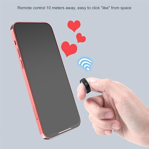 Remote Control Scrolling Ring for Tiktok, Short Video Finger Remote Smart App Remote Scrolling Ring, Bluetooth Remote Control Page Turner Phone Scroller Clicker, for Tablet