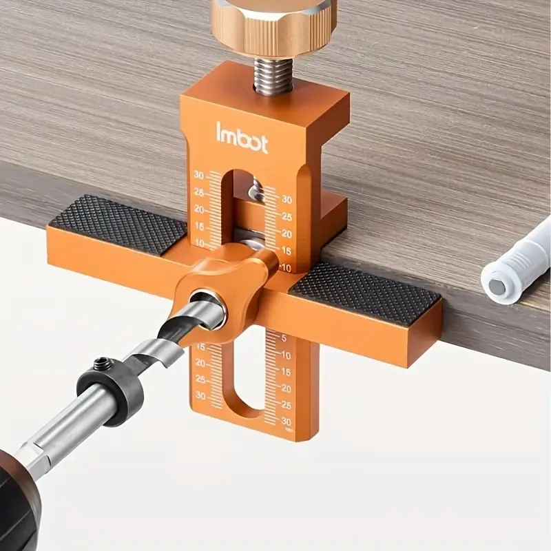 Cabinet Door Installation Clamp, 2-in-1 Cabinet Mounting Positioning Tool, Multifunctional Adjustable Alignment Aid, Aluminum Alloy DIY Positioning Clamp, Suitable for Installing Frameless Cabinet Doors