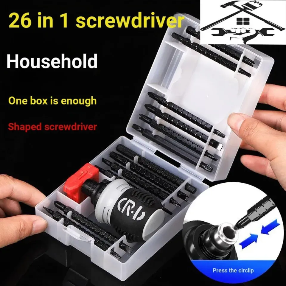 26 in 1 ratchet screwdriver Straight cross telescopic screwdriver Strong magnetic multi purpose ratchet dual head driver