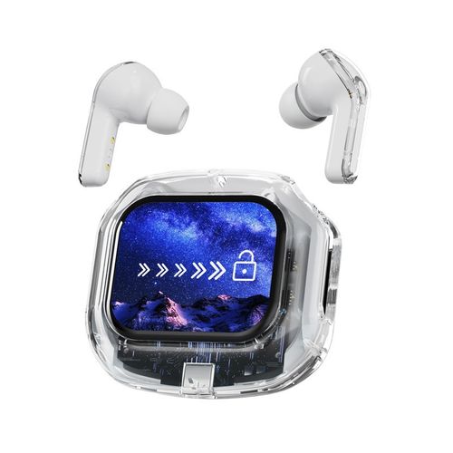 Airmax in-ear LCD screen noise reduction transparent model ultra-long battery life transparent warehouse sports Bluetooth headset