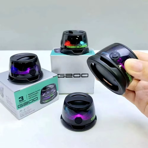 Magnetic Bluetooth Gaming Mini Speaker G200 Portable Outdoor Bass Booster with Android, Apple Phone Computer Compatibility