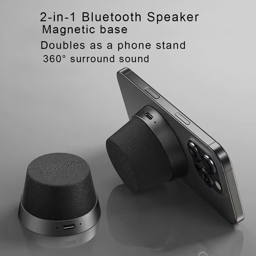 High-quality wireless magnetic mobile phone holder 2 in 1 mini speaker portable car Bluetooth speaker