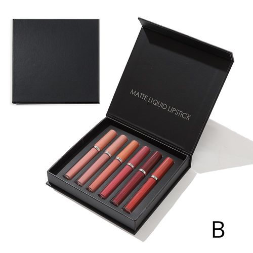 6-color waterproof matte non-stick lip glaze liquid lipstick set(Subject to receipt of goods)