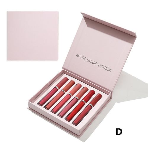 6-color waterproof matte non-stick lip glaze liquid lipstick set(Subject to receipt of goods)