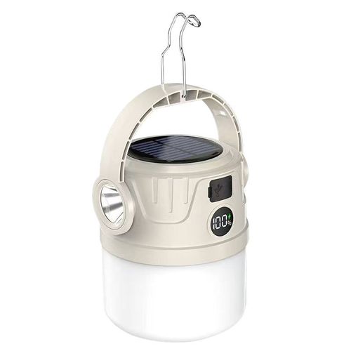 Dual light source outdoor solar light emergency outdoor LED light digital display rechargeable, can store solar electricity