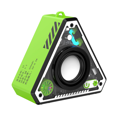V2 Transparent Mecha Style Portable Bluetooth Speaker 5.3 Wireless Subwoofer TWS RGB Light Box Mini Karaoke Machine Party Gift