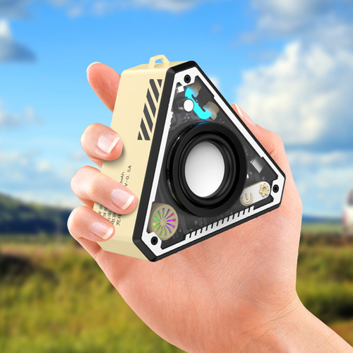 V2 Transparent Mecha Style Portable Bluetooth Speaker 5.3 Wireless Subwoofer TWS RGB Light Box Mini Karaoke Machine Party Gift