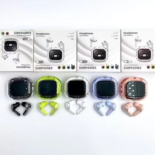Airmax in-ear LCD screen noise reduction transparent model ultra-long battery life transparent warehouse sports Bluetooth headset