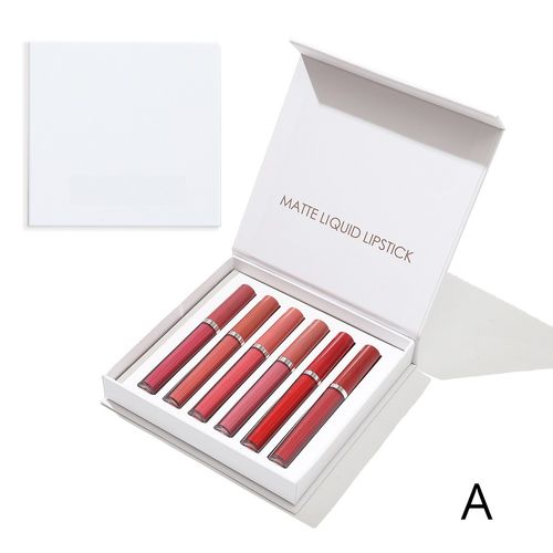 6-color waterproof matte non-stick lip glaze liquid lipstick set(Subject to receipt of goods)